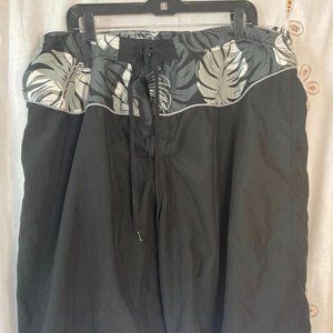 Size 2XL Wave Zone men's black and gray swim trunks